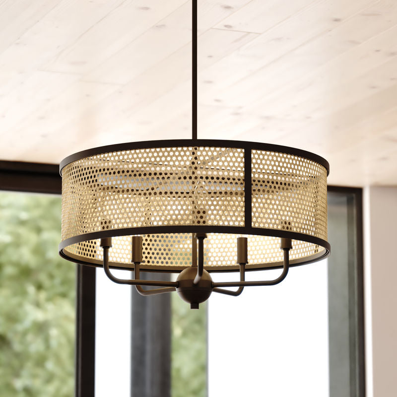 Vaxcel Berens 24-in. 5 Light Pendant Matte Black