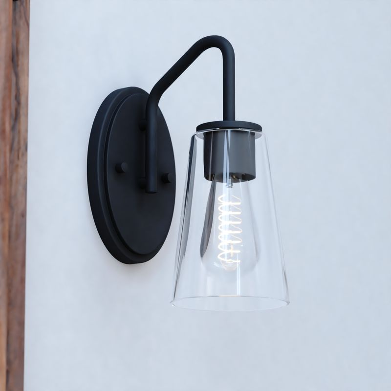 Vaxcel Beverly 1 Light Wall Light Matte Black