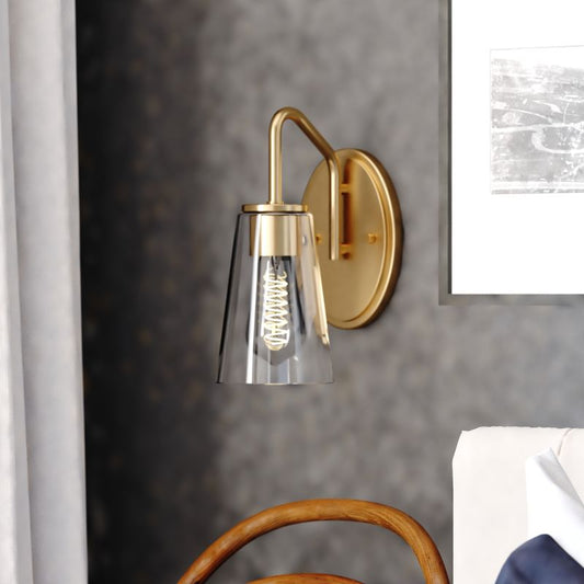 Vaxcel Beverly 1 Light Wall Light Muted Brass