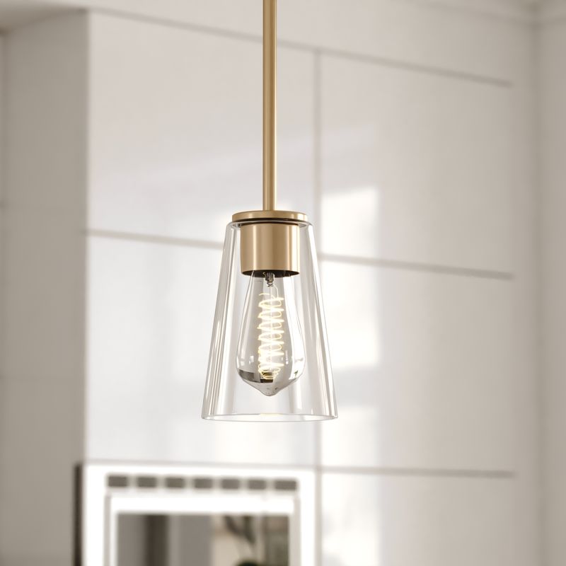 Vaxcel Beverly 4.5-in 1 Light Mini Pendant Muted Brass