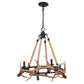 Vaxcel Breckenridge 24" 4-Light Bronze Rustic Antler Interior Chandelier With Natural Rope Accent