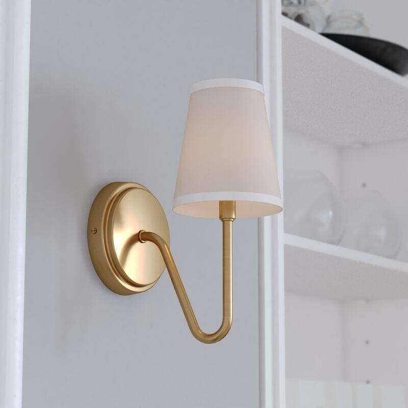 Vaxcel Briar 1 Light Wall Light Muted Brass