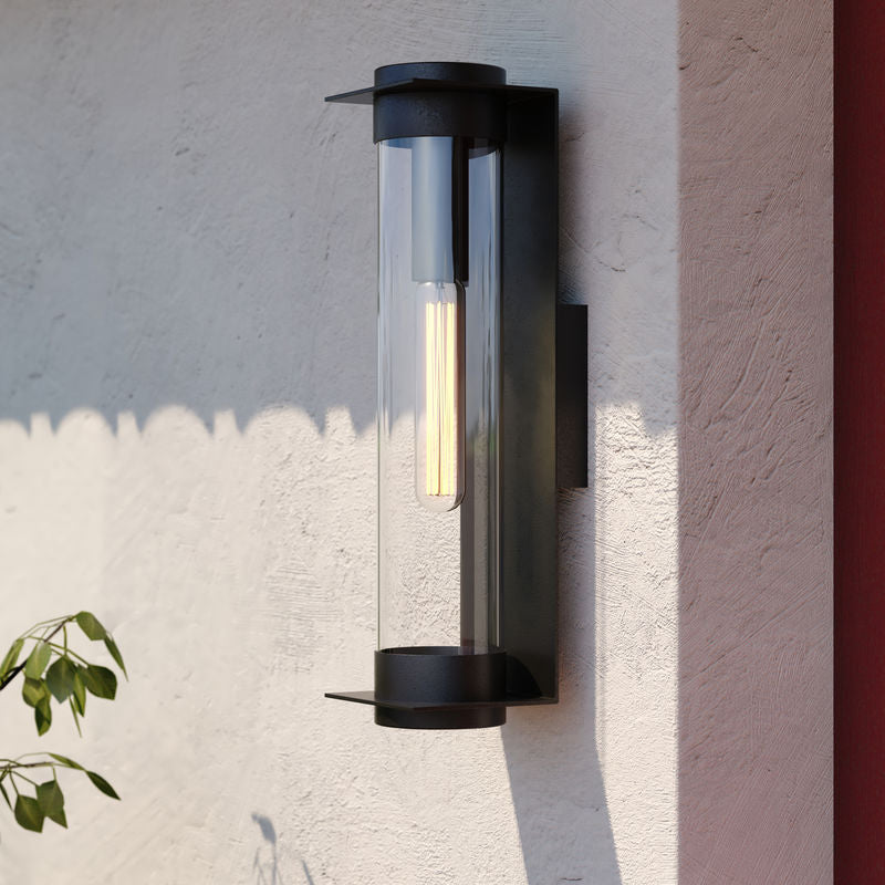 Vaxcel Brighton Park 18-in. H Outdoor Wall Light Textured Black