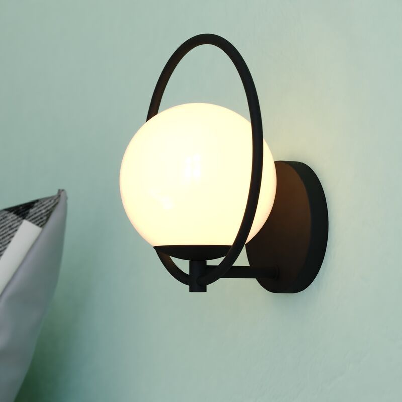 Vaxcel Bucktown 1 Light Wall Light Matte Black