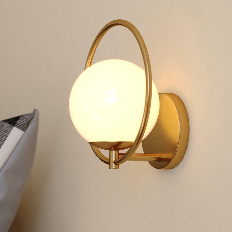 Vaxcel Bucktown 1 Light Wall Light Natural Brass