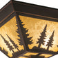 Vaxcel Burbank 13.5-in. W 4 Light Semi-Flush Mount Muted Gold