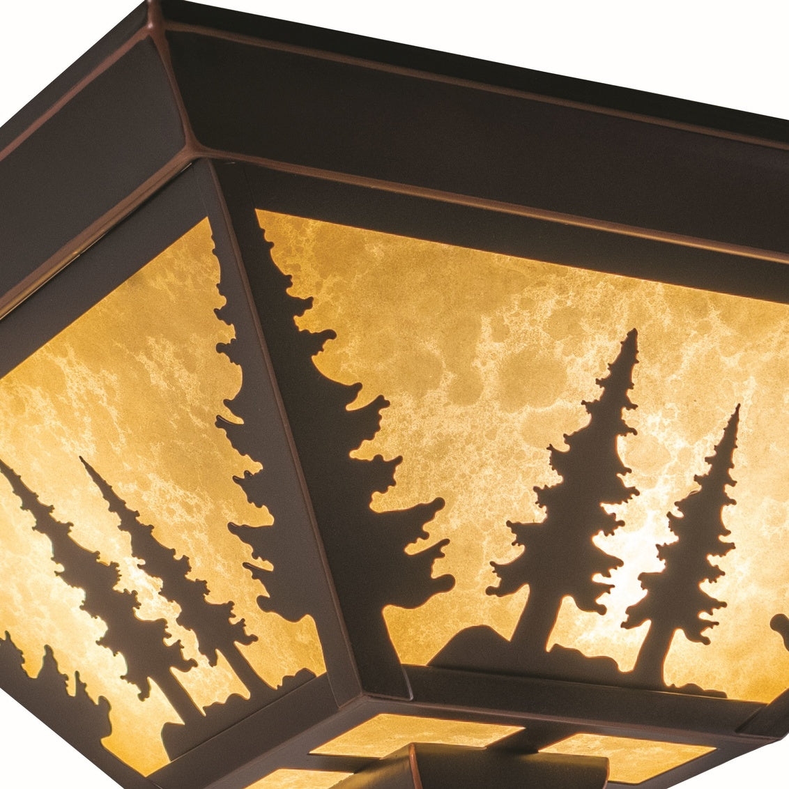 Vaxcel Burbank 13.5-in. W 4 Light Semi-Flush Mount Muted Gold