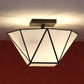 Vaxcel Burbank 13.5-in. W 4 Light Semi-Flush Mount Muted Gold