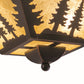 Vaxcel Burbank 13.5-in. W 4 Light Semi-Flush Mount Muted Gold