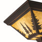 Vaxcel Burbank 13.5-in. W 4 Light Semi-Flush Mount Muted Gold