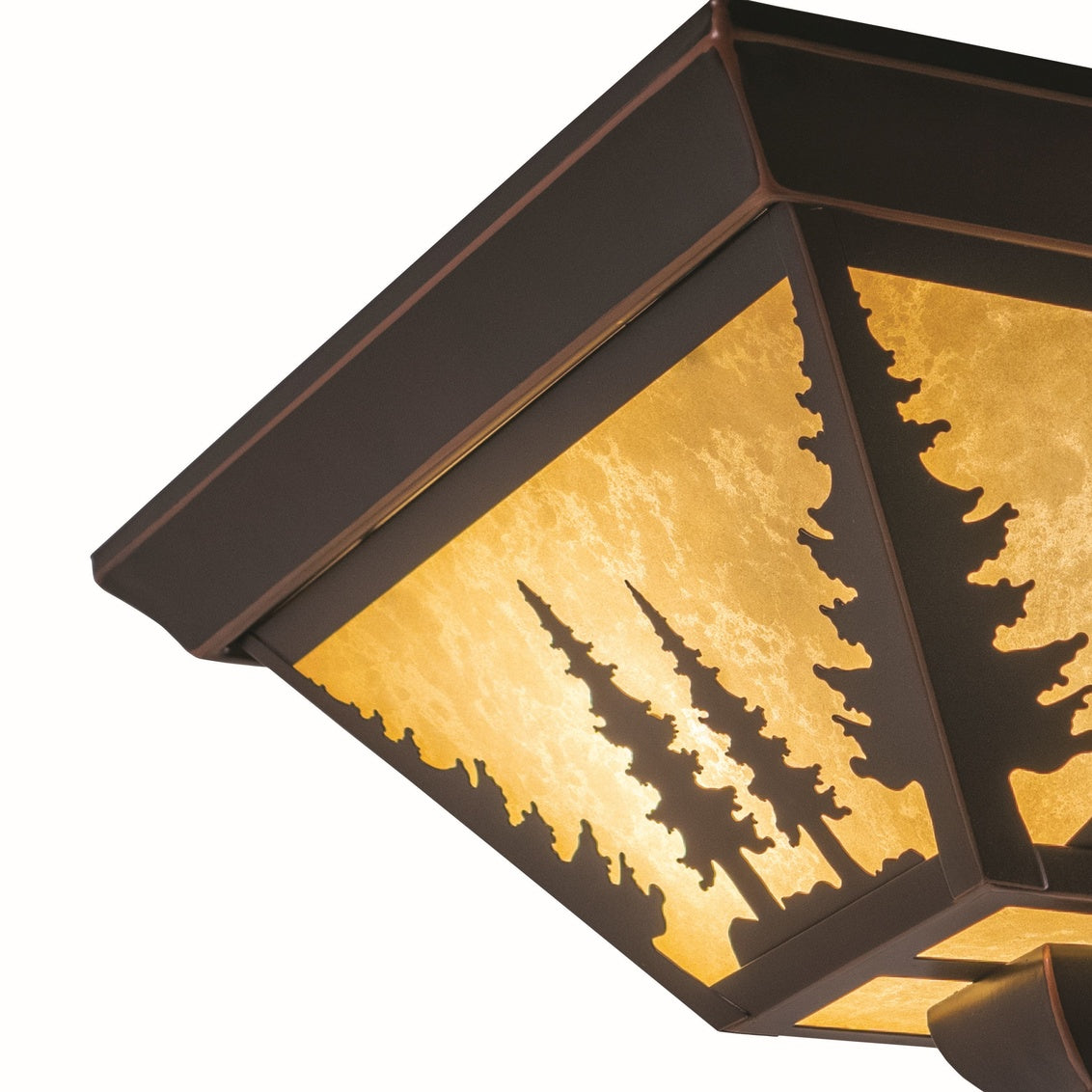 Vaxcel Burbank 13.5-in. W 4 Light Semi-Flush Mount Muted Gold