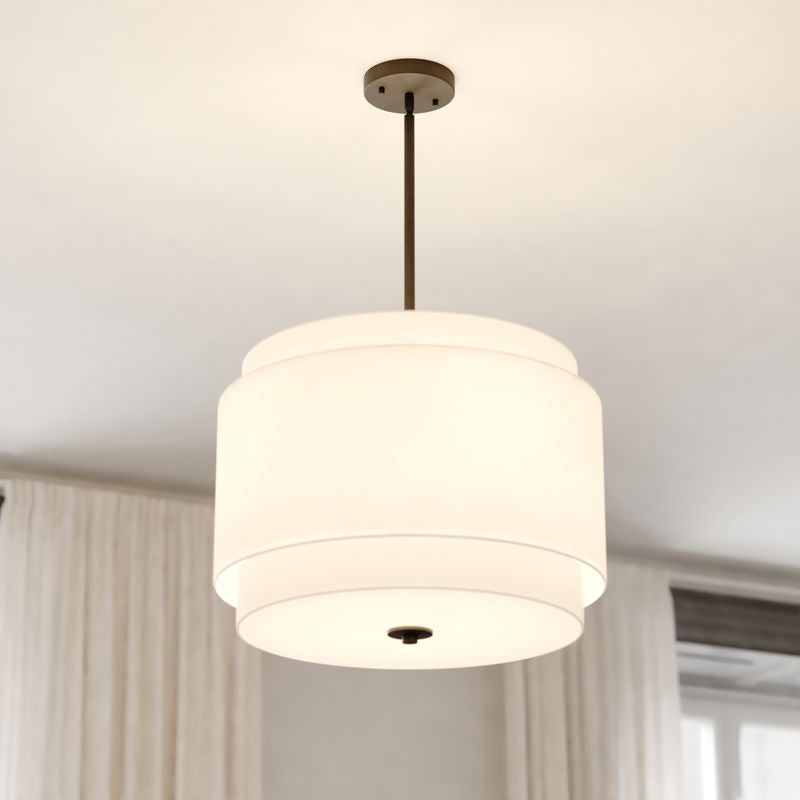 Vaxcel Burnaby 20.5-in 4 Light Pendant Black