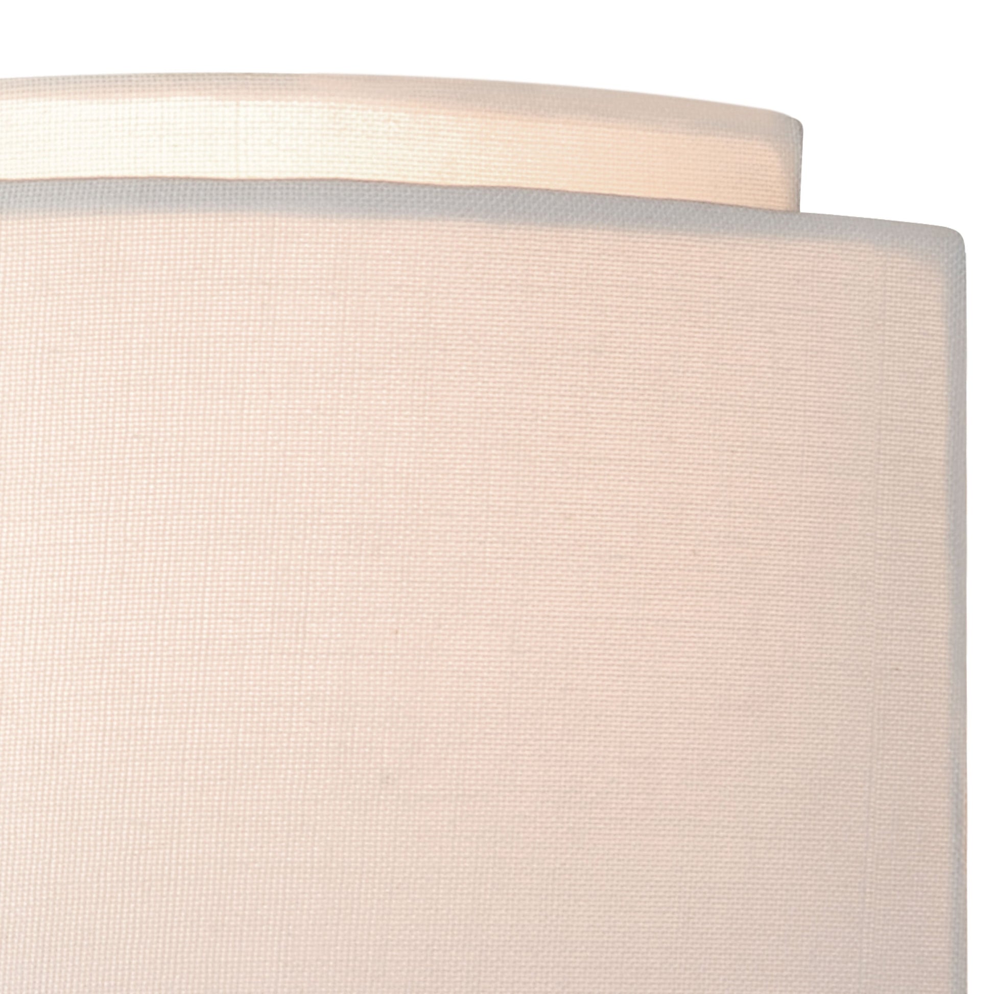 Vaxcel Burnaby 7" 1-Light Gold Mid-Century Modern Flush Wall Sconce With White Linen Shade