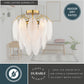 Vaxcel Burnett 14-in. W 2 Light Semi-Flush Mount Matte Black