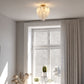 Vaxcel Burnett 14-in. W 2 Light Semi-Flush Mount Matte Black