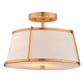 Vaxcel Burnett 14-in. W 2 Light Semi-Flush Mount Matte Black