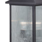 Vaxcel Cambridge 10" 3-Light Oil Rubbed Bronze Traditional Dusk-to-Dawn Outdoor Wall Lantern With Clear Wrinkle Glass Shade