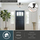 Vaxcel Canton 11.5-in. Semi-Flush Mount Black and Matte White
