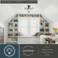Vaxcel Canton 11.5-in. Semi-Flush Mount Black and Matte White