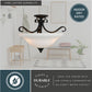 Vaxcel Canton 11.5-in. Semi-Flush Mount Black and Matte White