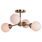 Vaxcel Canton 11.5-in. Semi-Flush Mount Black and Matte White