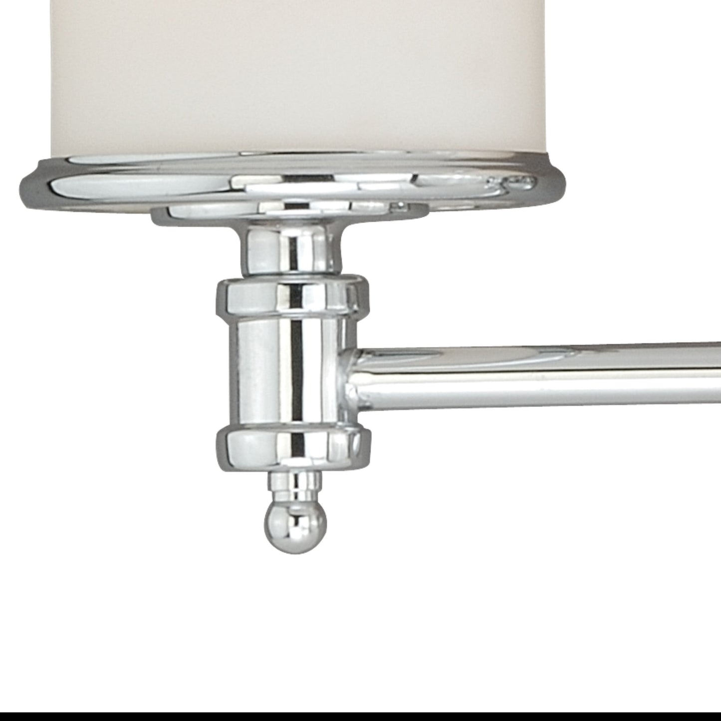 Vaxcel Carlisle 30" 4-Light Chrome Steel Bathroom Vanity Fixture With White Frosted Opal Glass Shades