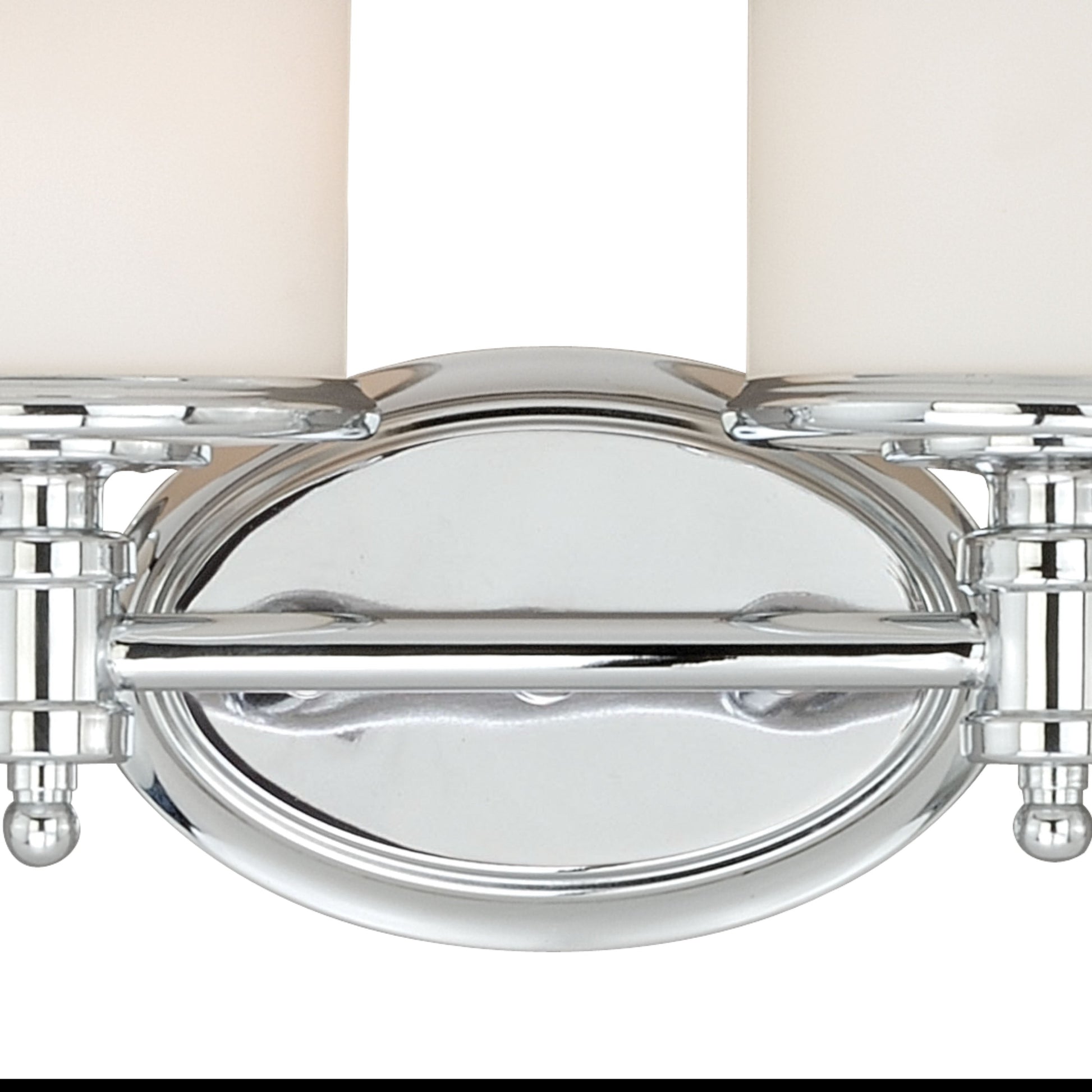 Vaxcel Carlisle 30" 4-Light Chrome Steel Bathroom Vanity Fixture With White Frosted Opal Glass Shades