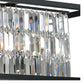 Vaxcel Catana 40" 8-Light Oil Rubbed Bronze Linear Island Chandelier With Clear Crystal Shades