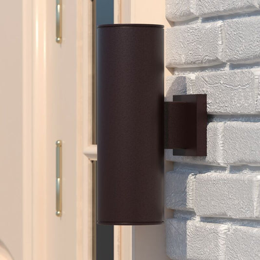 Vaxcel Chiasso 2 Light 14.25-in.H Outdoor Wall Light Deep Bronze