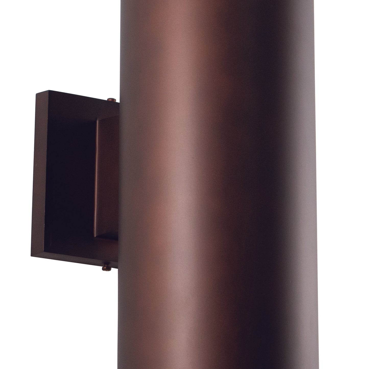 Vaxcel Chiasso 5" 2-Light Aluminum Bronze Cylinder Outdoor Wall Lantern With Clear Glass Cover