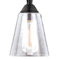 Vaxcel Cinta 6" 1-Light Bronze Mini Pendant Ceiling Light With Clear Seeded Glass Shade