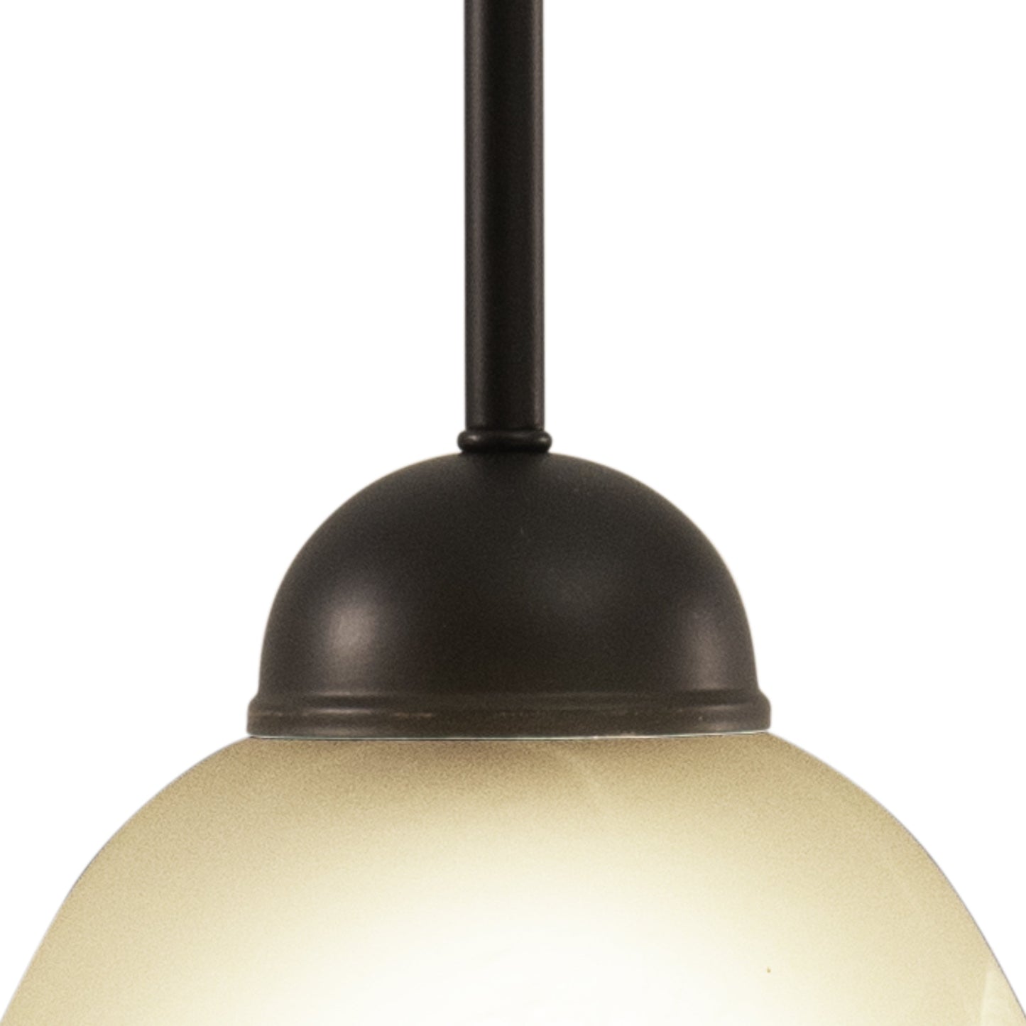 Vaxcel Da Vinci 10" 1-Light Oil Burnished Bronze Mini Pendant Ceiling Light With White Alabaster Glass Shade