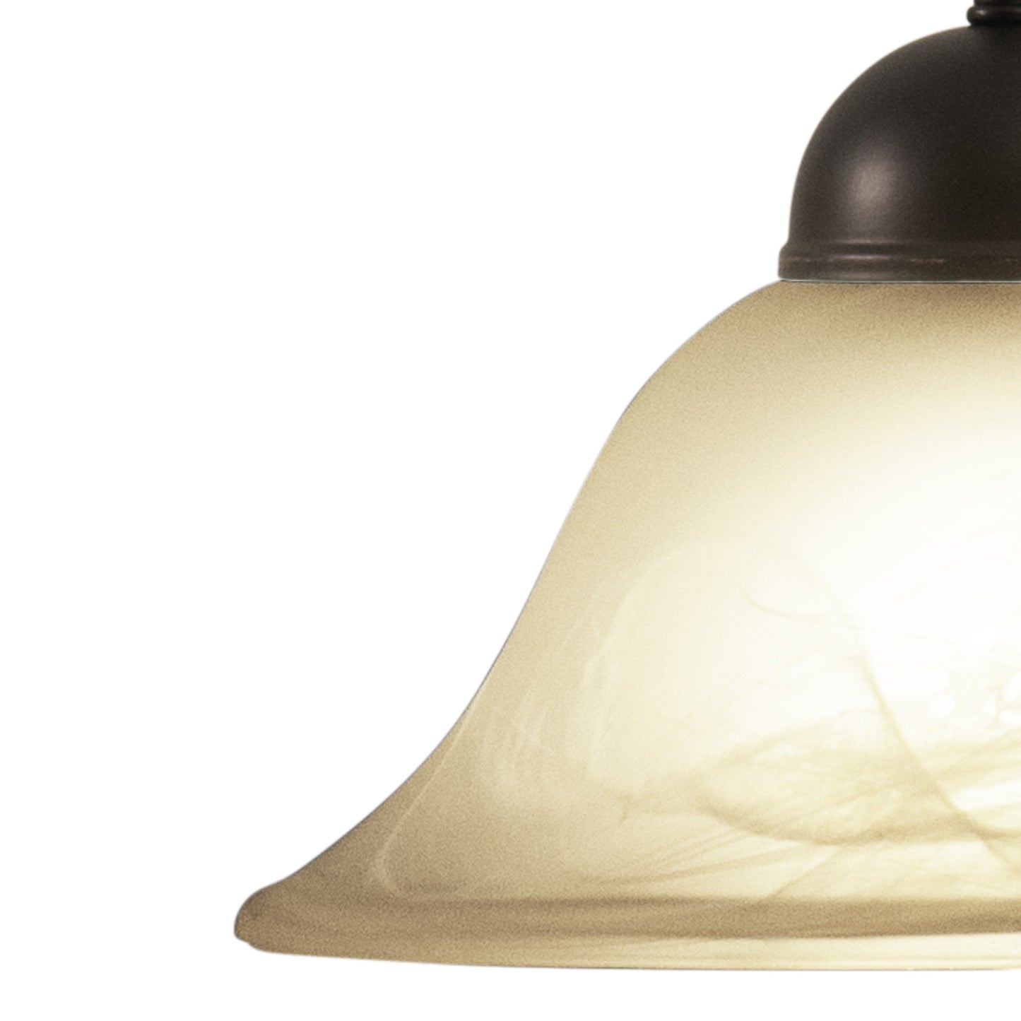 Vaxcel Da Vinci 10" 1-Light Oil Burnished Bronze Mini Pendant Ceiling Light With White Alabaster Glass Shade