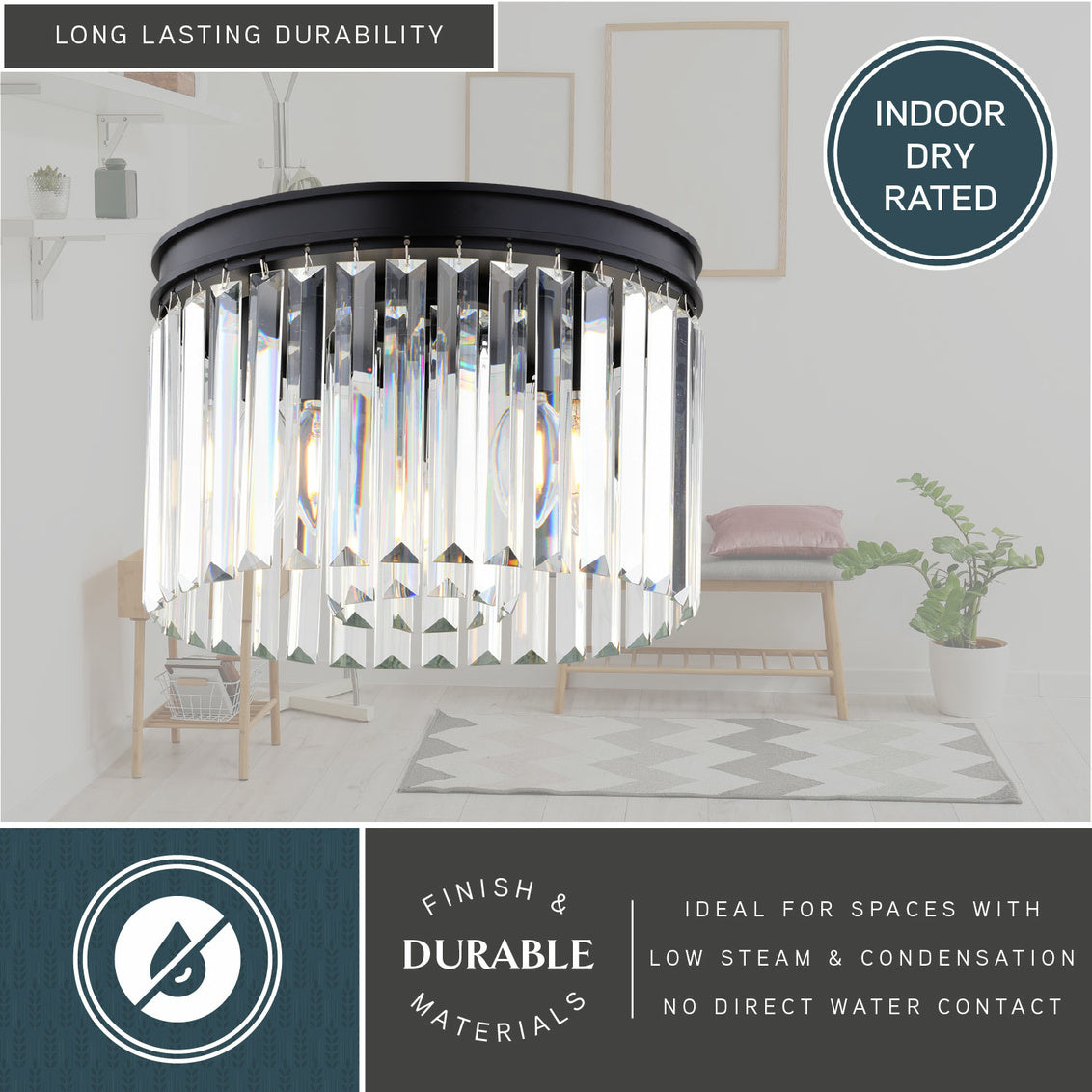 Vaxcel Dalton 23-in. W 3 Light LED Directional Light Matte Black