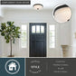 Vaxcel Dalton 8-in. 1 Light Flush Mount Matte Black