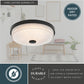 Vaxcel Dalton 8-in. 1 Light Flush Mount Matte Black