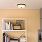 Vaxcel Dalton 8-in. 1 Light Flush Mount Matte Black