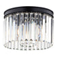 Vaxcel Dalton 8-in. 1 Light Flush Mount Matte Black