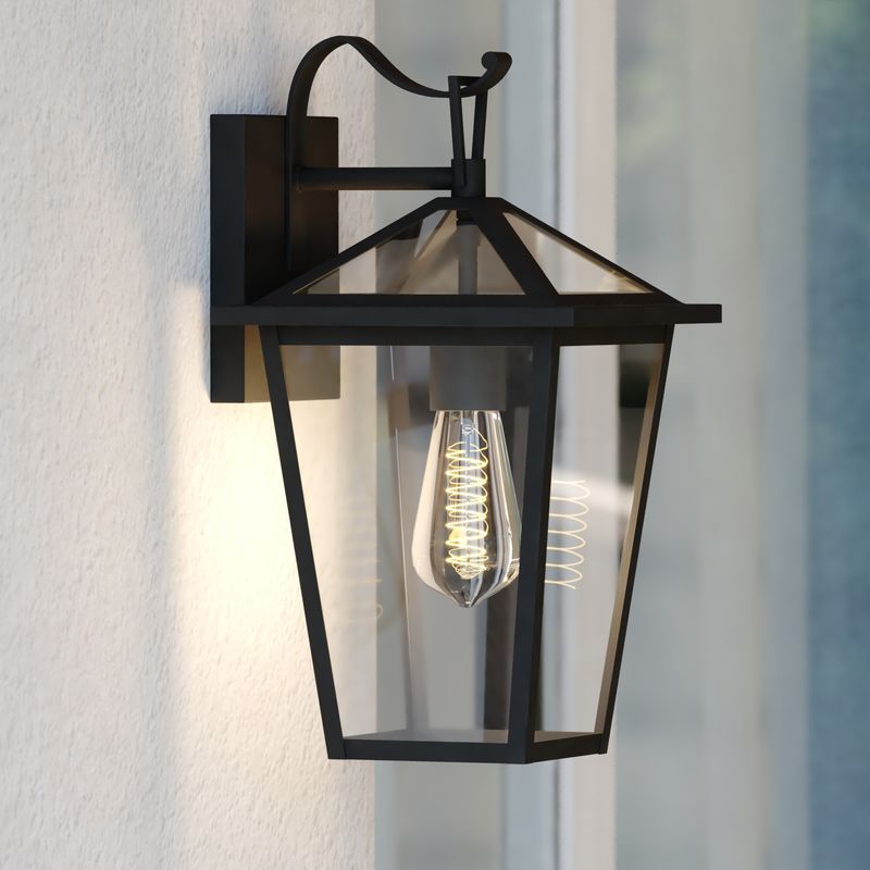 Vaxcel Derby 8-in Outdoor Wall Light Matte Black