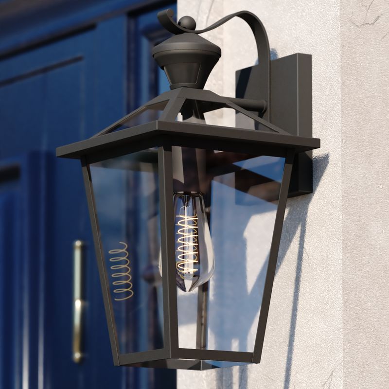 Vaxcel Derby Dualux 8-in Outdoor Motion Sensor Wall Light Matte Black