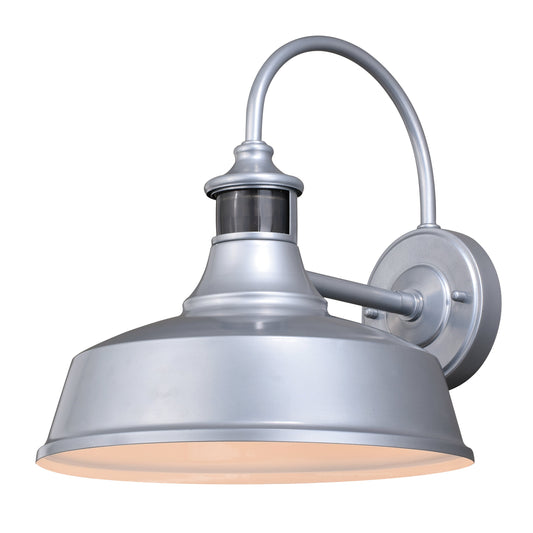 Vaxcel Dorado 12" 1-Light Silver Motion Sensor Dusk to Dawn Farmhouse Barn Dark Sky Outdoor Wall Light