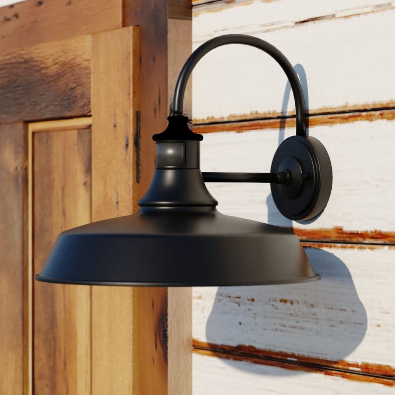 Vaxcel Dorado Dualux 15-in. Outdoor Motion Sensor Wall Light Dark Bronze and Light Gold