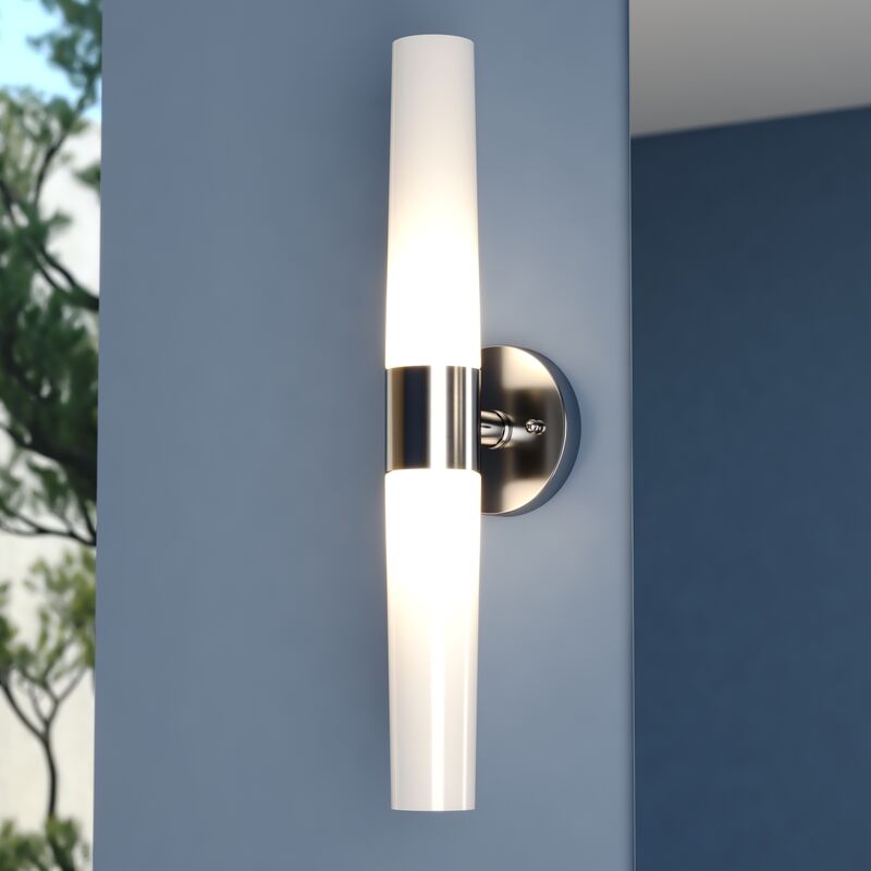 Vaxcel Elliot 20.5-in. 2 Light Wall Light Satin Nickel