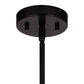 Vaxcel Ellis 25.25-in. 12 Light Pendant Matte Black and Satin Brass