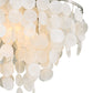 Vaxcel Elsa 24" 5-Light Satin Nickel Coastal Flush Mount Ceiling Light With Capiz Shell Shade