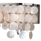 Vaxcel Elsa 28" 6-Light Satin Nickel Capiz Shell Coastal Bathroom Vanity Fixture