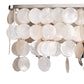 Vaxcel Elsa 28" 6-Light Satin Nickel Capiz Shell Coastal Bathroom Vanity Fixture