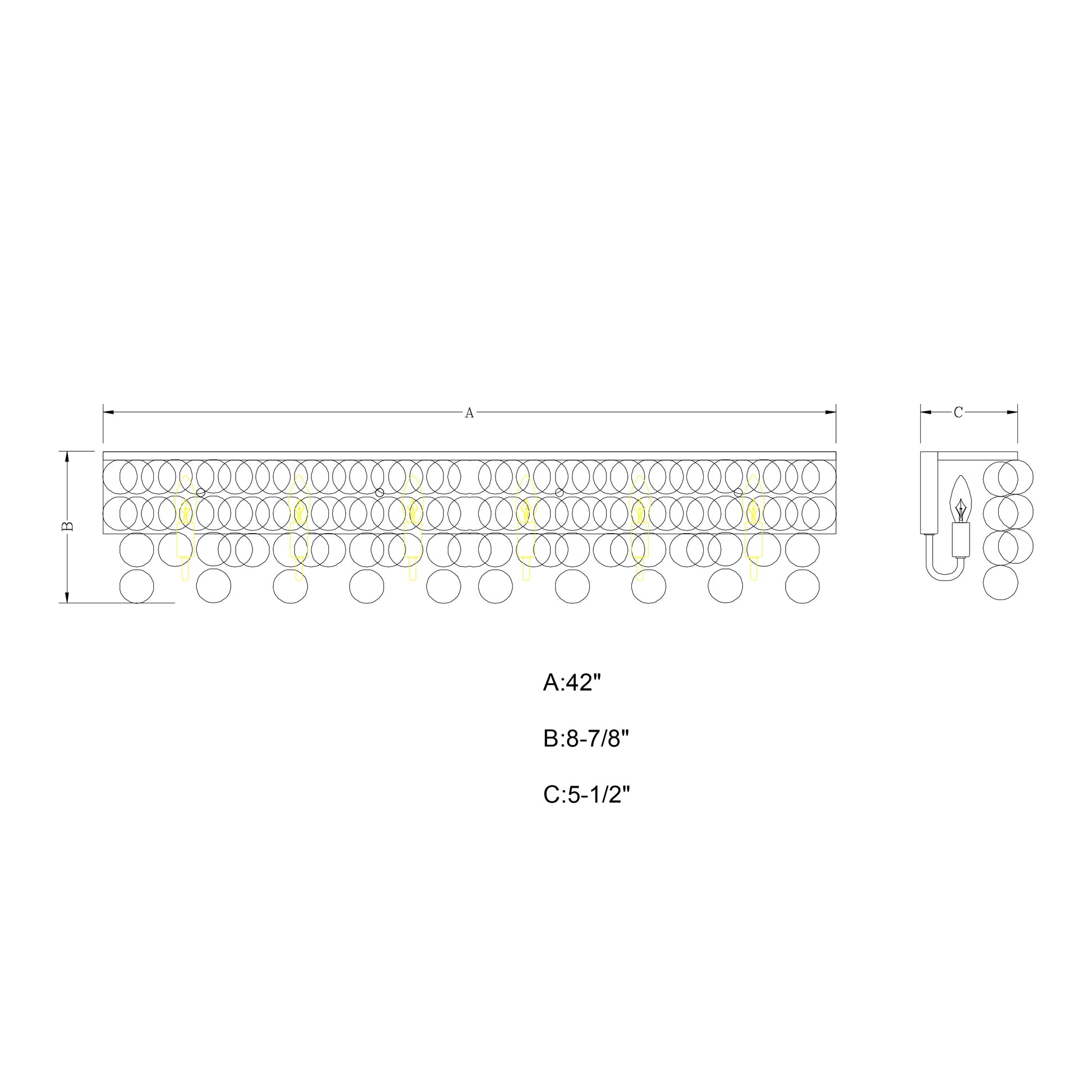 Vaxcel Elsa 28" 6-Light Satin Nickel Capiz Shell Coastal Bathroom Vanity Fixture