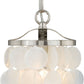 Vaxcel Elsa 6" 1-Light Satin Nickel Coastal Capiz Shell Mini Pendant Ceiling Light