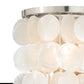 Vaxcel Elsa 7" 1-Light Satin Nickel Coastal Bathroom Wall Sconce Fixture With Capiz Shell Shade